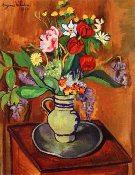 Vase Of Flowers Artwork by Suzanne Valadon