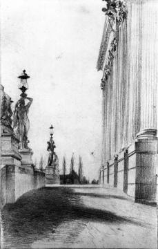 The 'green Stairway' At The Royal Palace Of Potsdam Artwork by Adolph von Menzel