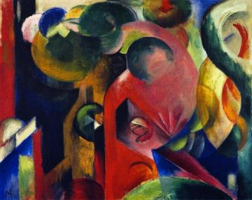 Small Composition III Artwork by Franz Marc
