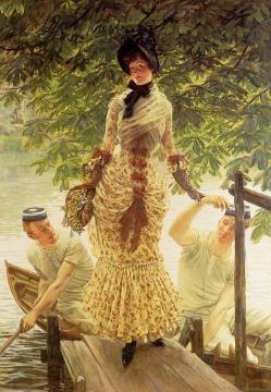 On the Thames Artwork by James Tissot