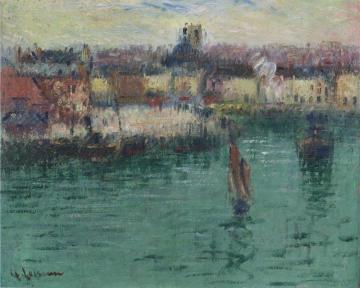 Port at Dieppe Artwork by Gustave Loiseau