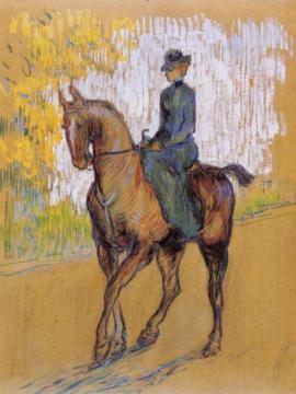 Side-saddle Artwork by Henri de Toulouse-Lautrec