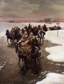 The Wedding Party Artwork by Alfred von Wierusz-Kowalski