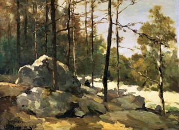 Forest View At Barbizon Artwork by Johan Hendrik Weissenbruch