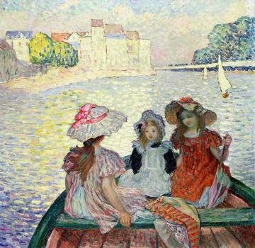 Three Girls in a boat Artwork by Henri Lebasque