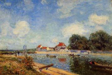 Loing Dam at Saint-Mammes Artwork by Alfred Sisley