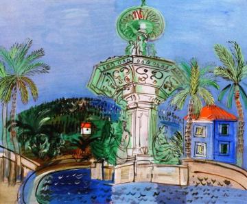Hyeres, the Fountain Artwork by Raoul Dufy