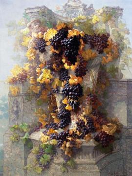 Grapes and Architecture Artwork by Edwin Deakin