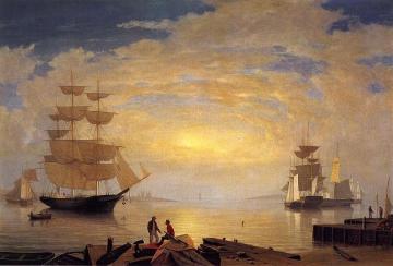 Gloucester Harbor at Sunrise Artwork by Fitz Hugh Lane
