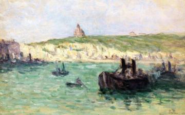 Boats at Dieppe Artwork by Maximilien Luce