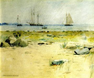 Rocks On The Shore Artwork by Charles Warren Eaton