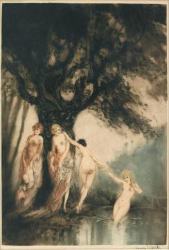Bathing Beauties Artwork by Louis Icart