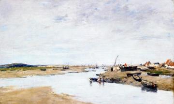 Etaples, the Canche Artwork by Eugène-Louis Boudin