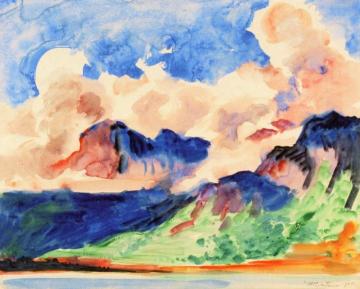 Mountain Study 7 Artwork by Hermann Max Pechstein