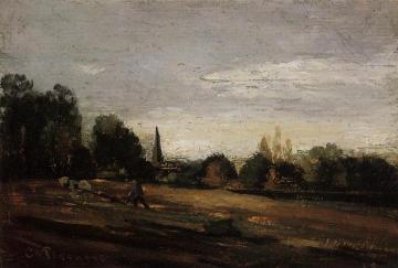 Peasant Working in the Fields Artwork by Camille Pissarro