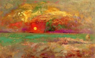 Sunset Artwork by Odilon Redon