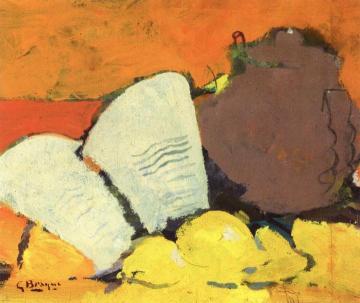 Teapot and Book Artwork by Georges Braque