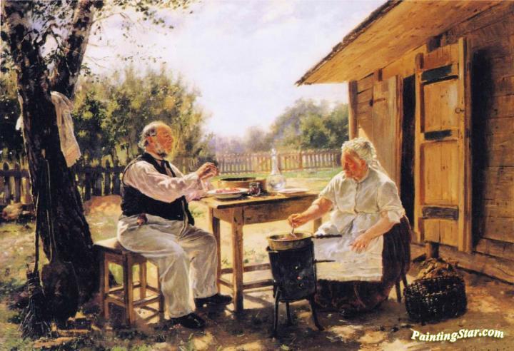 Making Jam Artwork by Vladimir Yegorovich Makovsky