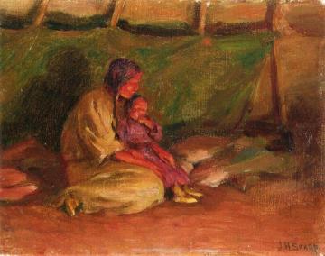 A Gift for Her Brave Artwork by Joseph Henry Sharp