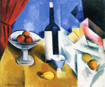 Still Life With Bottle And Fruit Artwork by Henri Hayden