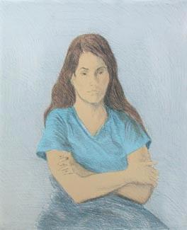 Girl With Folded Arms Artwork by Raphael Soyer