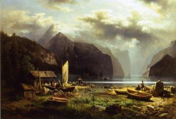 Fishing Village Artwork by Herman Herzog