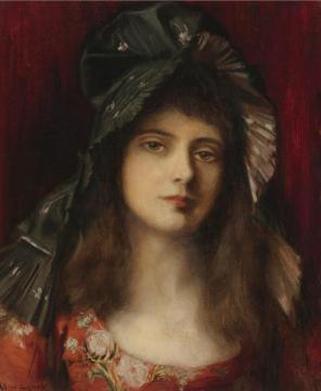 The Green Bonnet Artwork by Albert Lynch