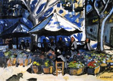 The Market at Graveson Artwork by Auguste Chabaud