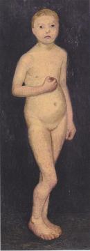 Standing Nude Girl Artwork by Paula Modersohn-Becker
