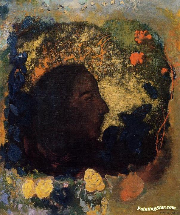 Black Profile Artwork by Odilon Redon