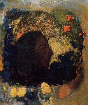 Black Profile Artwork by Odilon Redon
