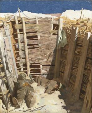 Dead Germans In A Trench Artwork by Sir William Orpen