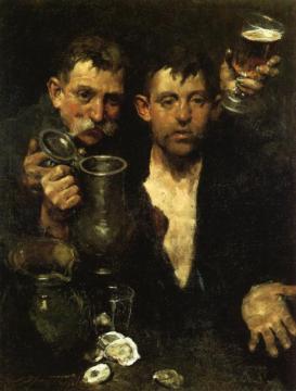 Bums Drinking Artwork by Charles W. Hawthorne