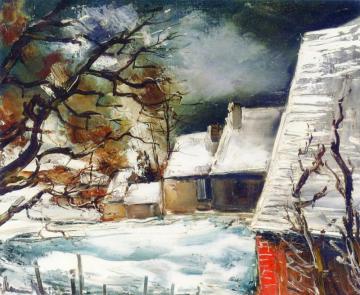 A Hamlet In The Snow Artwork by Maurice De Vlaminck