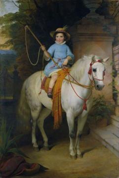 Portrait Of The Future Prince Johann Ii Von Liechtenstein On A White Pony Artwork by Friedrich von Amerling