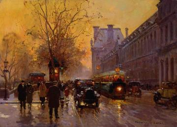 Quai Du Louvre Artwork by Edouard Léon Cortes