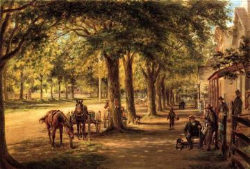 The Village Street Artwork by Edward Lamson Henry