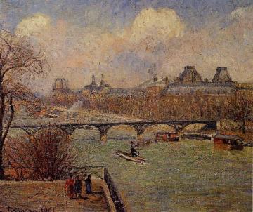 View of the Seine from the Raised Terrace of the Pont-Neuf Artwork by Camille Pissarro