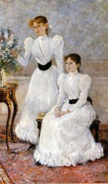 Portrait of Judithy and Gabrielle Artwork by Jean-François Raffaëlli