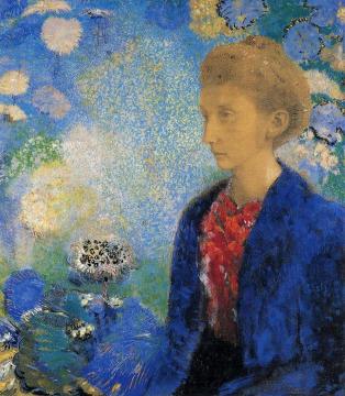 Portrait of Madame de Demecy Artwork by Odilon Redon