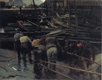 Trabajando En El Puerto Artwork by Enrique Martinez Cubells