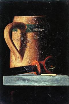 Beer Mug And Pipe Artwork by John Frederick Peto