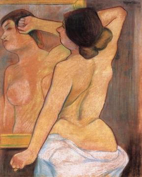 Nude From The Back, In Front Of A Mirror Artwork by Suzanne Valadon