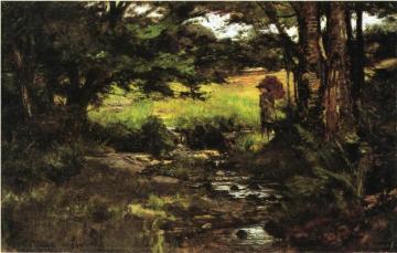 Brook In Woods Artwork by Theodore Clement Steele