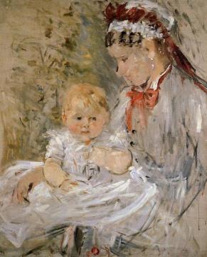 Julie with Her Nurse Artwork by Berthe Morisot