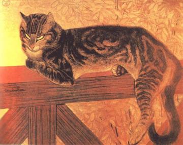 Cat On A Balustrade: Summer Artwork by Theophile-Alexandre Steinlen