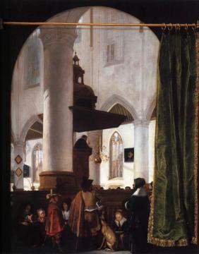 A Sermon In The Oude Kerk, Delft Artwork by Emanuel de Witte