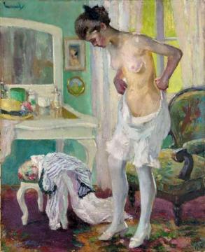 Girl in the Dressing Room Artwork by Edward Cucuel