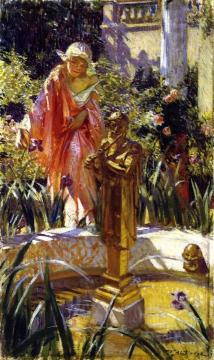 Stepping in the Fountain Artwork by William de Leftwich Dodge