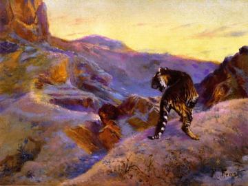 Tiger in the Mountains Artwork by Rudolf Ernst